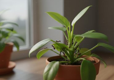 Fourmis dans les plantes d’intérieur : pucerons en vue